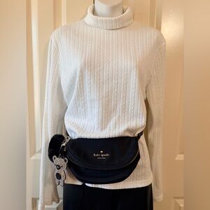Winter white turtleneck, size M/L see measurements in photo, purse, not included